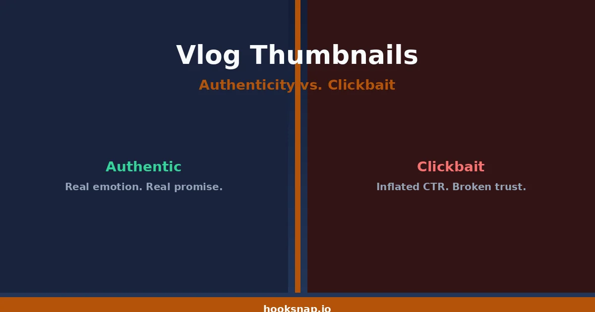 Vlog thumbnail strategy guide: authentic vs clickbait thumbnails for YouTube creators