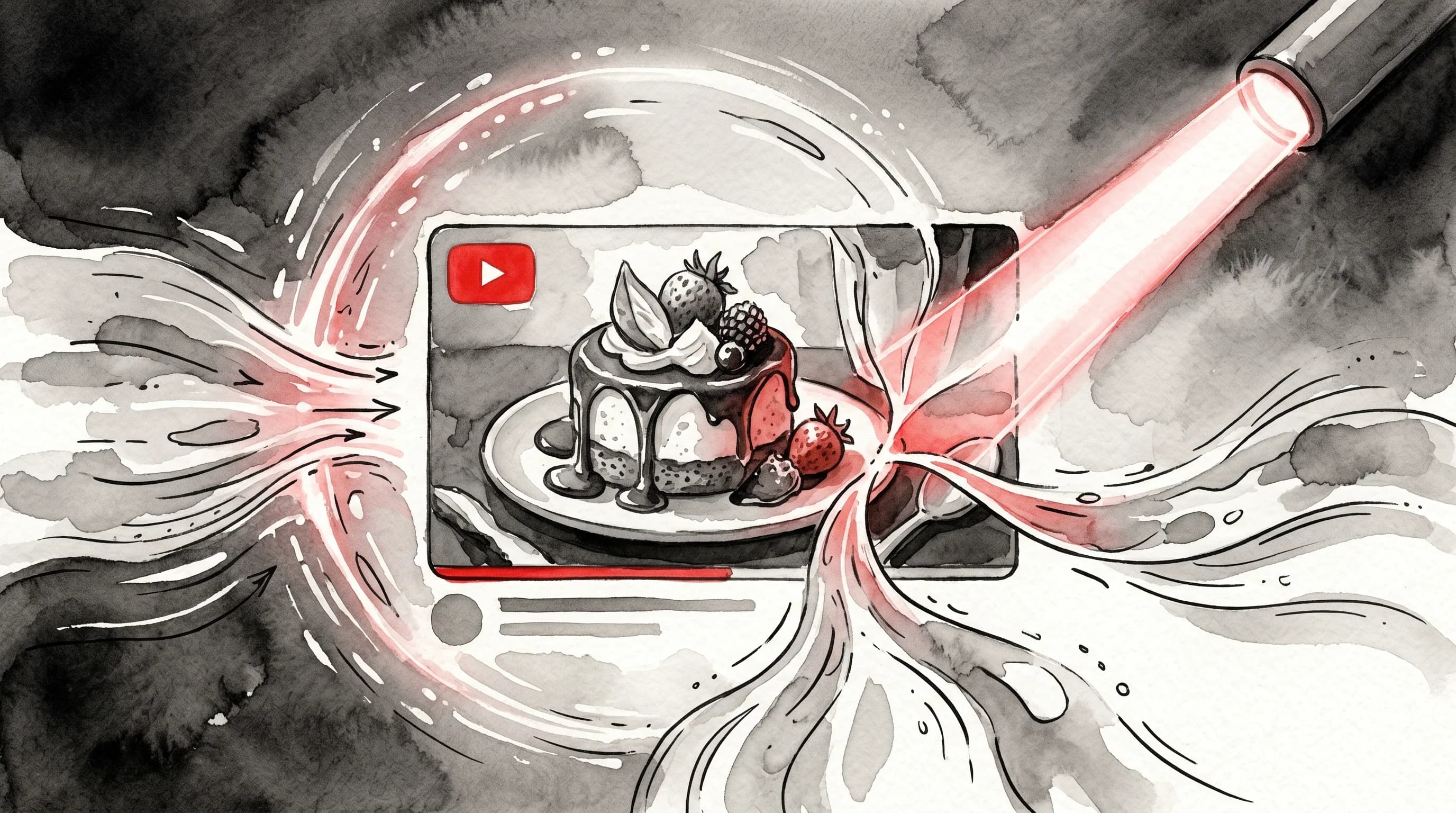 YouTube Studio analytics dashboard showing CTR metrics and thumbnail performance data with diagnostic annotations