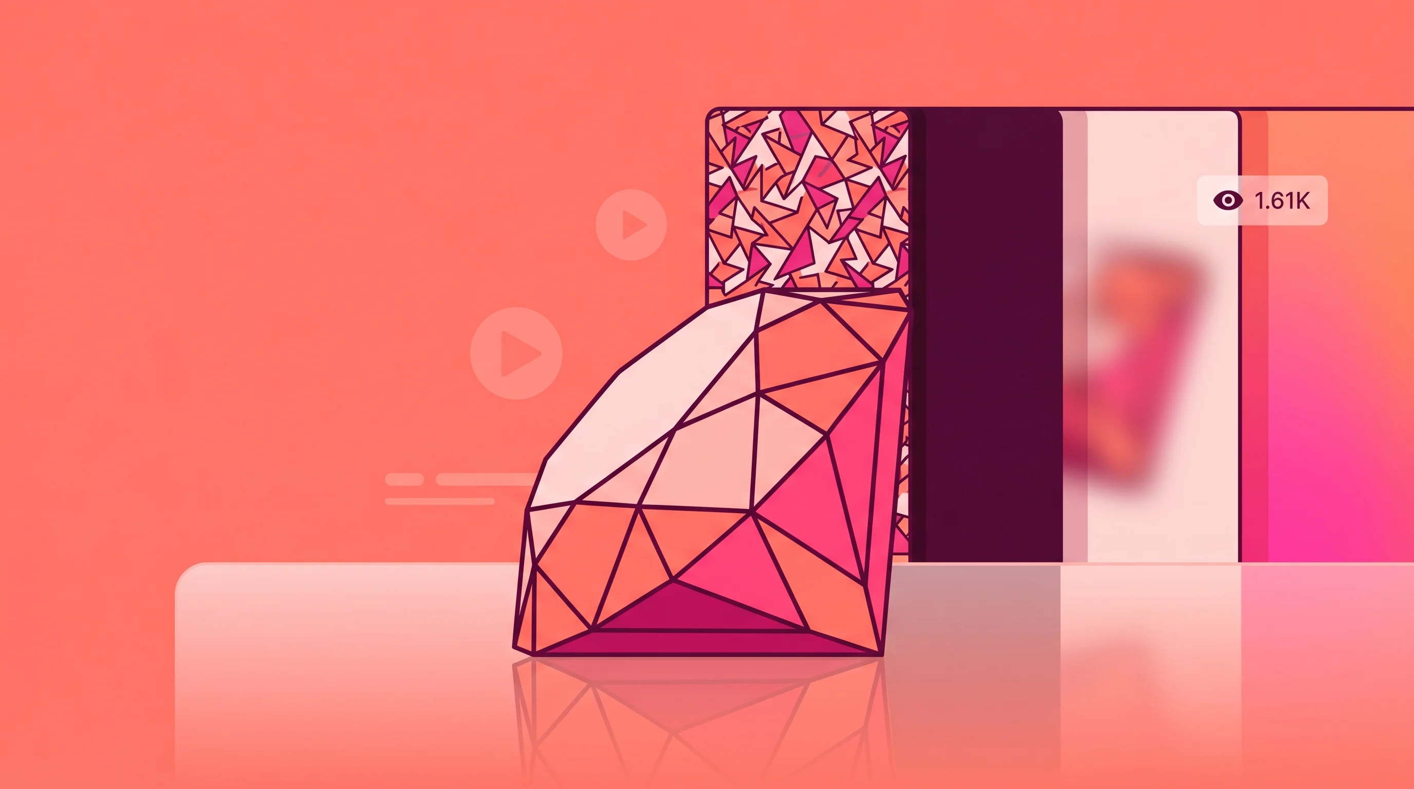 Four YouTube thumbnail background styles side by side: solid color, gradient fade, blurred scene, and high-contrast dark background with a bright subject