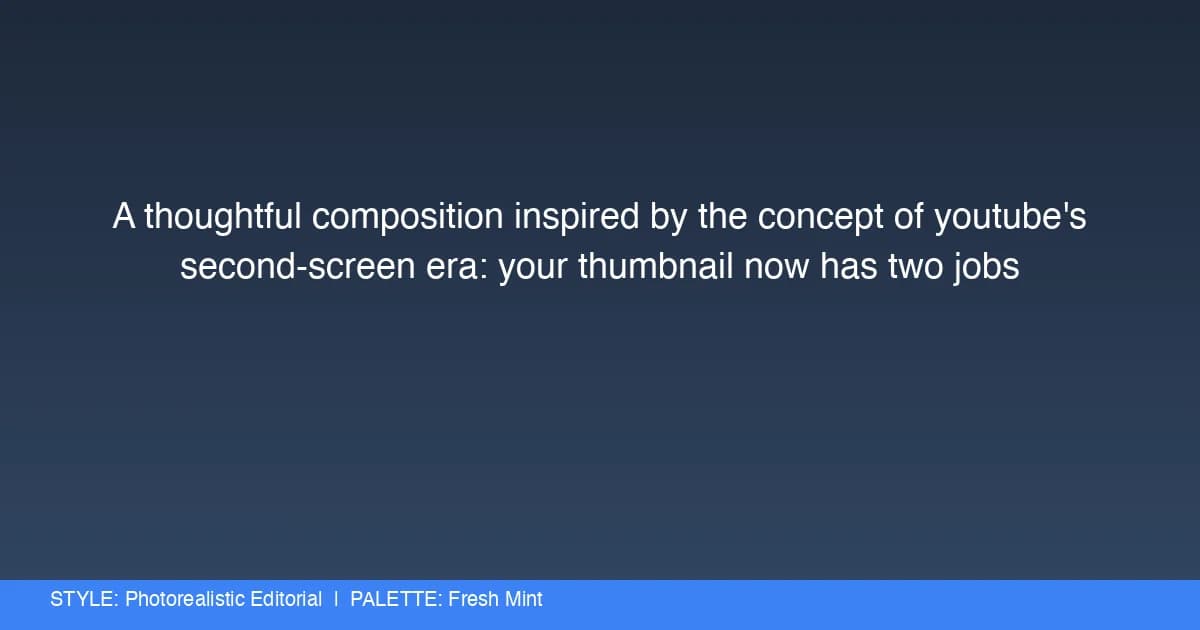 A creator's YouTube video playing on a living room TV while a viewer scrolls a phone, with thumbnails competing for split attention across both screens