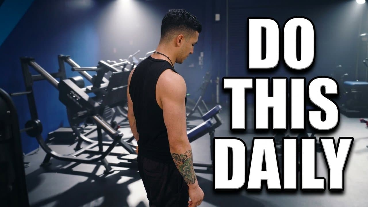 High-energy workout thumbnail with bold typography after Hooksnap